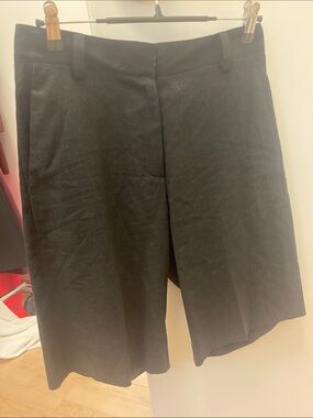 Generation Love Linen Black Flat Front Shorts